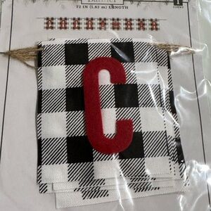 Buffalo Plaid Banner with Red Cocoa Bar